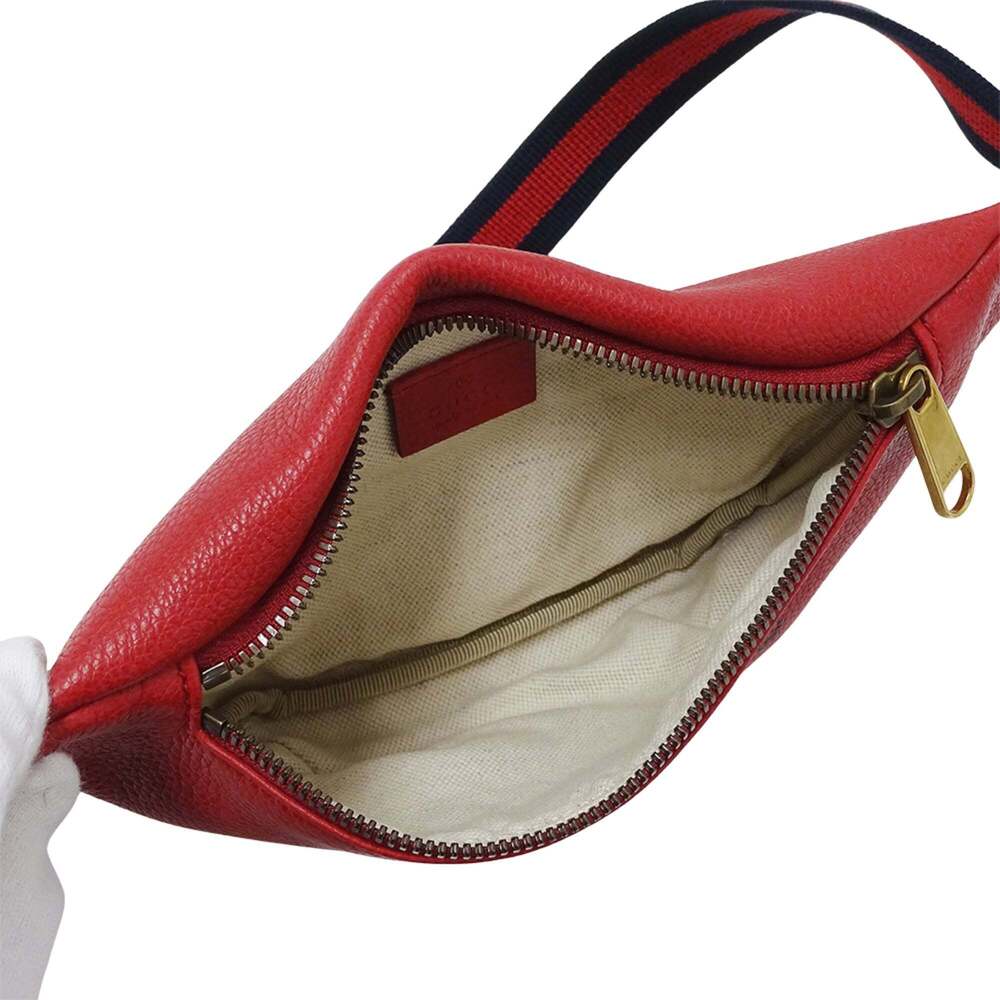 GUCCI Red Leather Fanny Pack - Picture 5 of 10